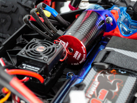 Фото Радиоуправляемый монстр Remo Hobby Dinosaurs Master Brushless UPGRADE (синий) 4WD 2.4G 1/8 RTR | Инномарт