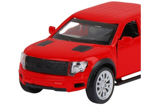 Фото Машина "АВТОПАНОРАМА" Ford F-150 SVT Raptor-2, красный, 1/52, инерция, в/к 17,5*12,5*6,5 см | Инномарт