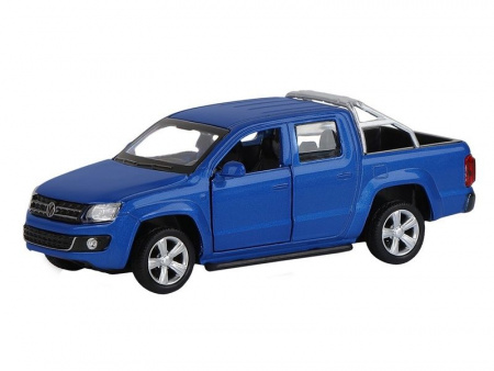 Фото Машина "АВТОПАНОРАМА" Volkswagen Amarok, синий, 1/46, инерция, откр. двери, в/к 17,5*12,5*6,5 см | Инномарт