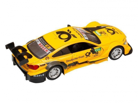 Фото Машина "АВТОПАНОРАМА" BMW M4, 1/44, желтый, инерция, откр. двери, в/к 17,5*12,5*6,5 см | Инномарт