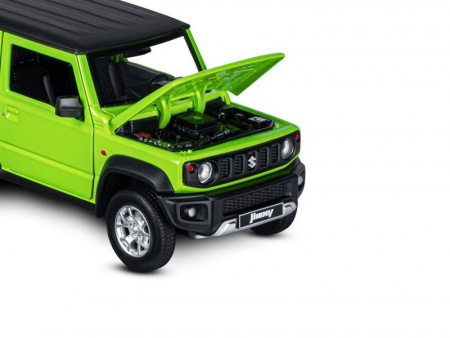 Фото Машина "АВТОПАНОРАМА" Suzuki Jimny, 1/18, зеленый, свет, звук, в/к 24,5х12,5х10,5 см | Инномарт