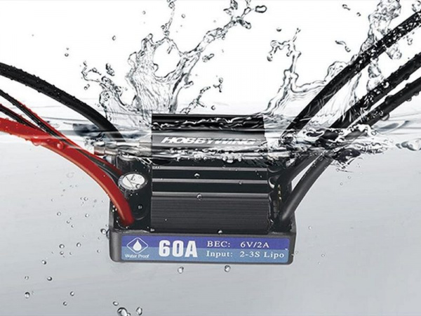 Бесколлекторный регулятор Hobbywing Seaking-60A-V3.1 (60A-360A, Boat) влагозащищённый | Инномарт