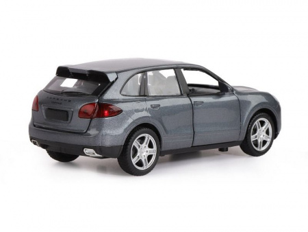 Фото Машина "АВТОПАНОРАМА" Porsche Cayenne S, серый, 1/32, свет, звук, инерция, в/к 17,5*13,5*9 см | Инномарт