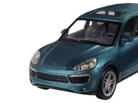 Фото Машина "АВТОПАНОРАМА" Porsche Cayenne S, голубой, 1/32, свет, звук, инерция, в/к 17,5*13,5*9 см | Инномарт