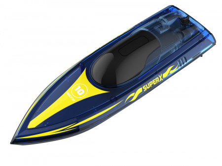 Фото Радиоуправляемый катер Flytec V555 (голубой) с подсветкой 2.4G RTR | Инномарт