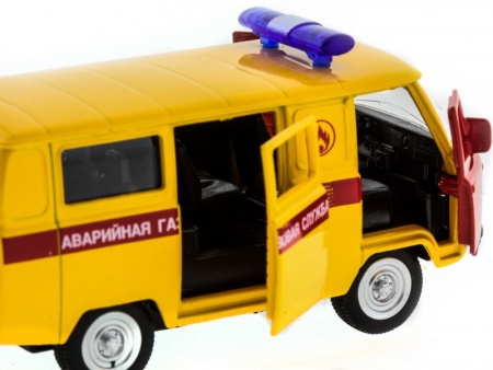 Фото Машина "АВТОПАНОРАМА" инерц. УАЗ (аварийная) 1/50, в/к 12*7*5,5 см | Инномарт