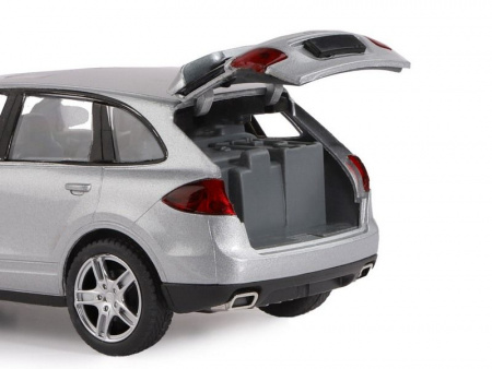 Фото Машина "АВТОПАНОРАМА" Porsche Cayenne S, серебряный, 1/32, свет, звук, инерция, в/к 17,5*13,5*9 см | Инномарт