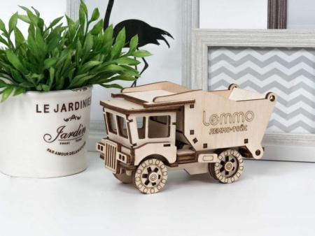 Фото Деревянный конструктор Lemmo Самосвал "Сэм", 43 детали | Инномарт