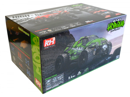 Фото Радиоуправляемый монстр Remo Hobby Brushless (зеленый) 4WD 2.4G 1/14 RTR | Инномарт