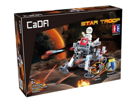 Фото Конструктор CaDA Technic звездный отряд, соберите звездный корабль с C54001W+03W+04W (102 детали) | Инномарт
