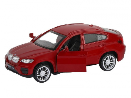 Фото Машина "АВТОПАНОРАМА" BMW X6, красный, 1/43, инерция, в/к 17,5*12,5*6,5 см | Инномарт