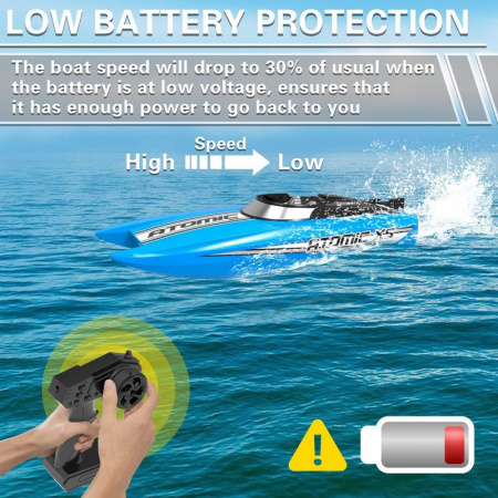 Фото Радиоуправляемый катер Volantex RC AtomicXS синий 2.4G LiPo RTR | Инномарт