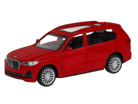 Фото Машина "АВТОПАНОРАМА" BMW X7, 1/44, красный металлик, откр. двери, в/к 17,5*12,5*6,5 см | Инномарт