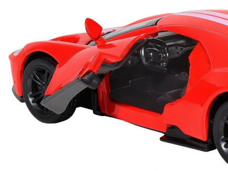 Фото Машина "АВТОПАНОРАМА" Ford GT, красный, 1/42, инерция, откр. двери, в/к 17,5*12,5*6,5 см | Инномарт