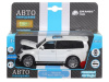 Фото Машина "АВТОПАНОРАМА" Mitsubishi Pajero 4WD Tubro, белый, 1/33, свет, звук, в/к 17,5*13,5*9 см | Инномарт