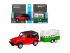 Фото Машина "АВТОПАНОРАМА" Jeep Wrangler c прицепом для перевозки животных, 1/43, инерция, в/к | Инномарт