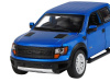 Фото Машина "АВТОПАНОРАМА" Ford F-150 SVT Raptor, синий, 1/34, свет, звук, инерция, в/к 20*10*11 см | Инномарт