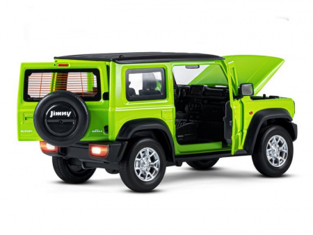 Фото Машина "АВТОПАНОРАМА" Suzuki Jimny, 1/18, зеленый, свет, звук, в/к 24,5х12,5х10,5 см | Инномарт