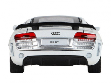 Фото Машина "АВТОПАНОРАМА" Audi R8 GT, белый, 1/32, свет, звук, инерция, в/к 17,5*13,5*9 см | Инномарт