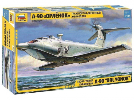 Фото Сборная модель ZVEZDA Транспортно-десантный экраноплан А-90 "Орлёнок", 1/144 | Инномарт