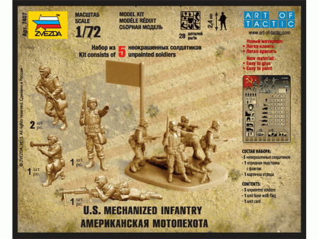 Фото Сборная модель ZVEZDA Американская мотопехота, 1/72 | Инномарт