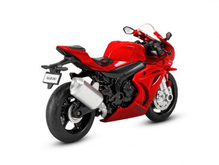 Фото Мотоцикл "АВТОПАНОРАМА" SUZUKI GSR-R1000, 1/18, металл, красный, свободный ход колес | Инномарт