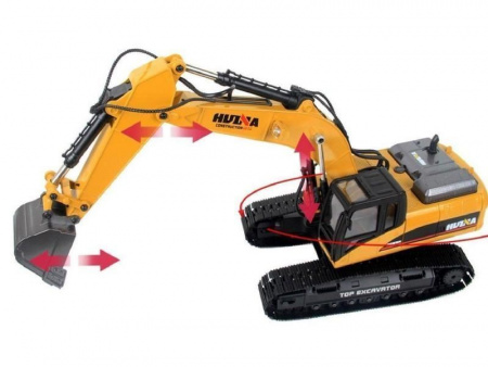 Фото Радиоуправляемый экскаватор HUI NA TOYS 2.4G 23CH 1/14 RTR + Li-Po и З/У | Инномарт