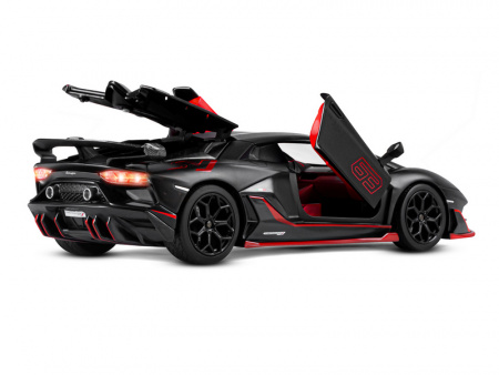 Фото Машина "АВТОПАНОРАМА" Lamborghini SVJ, 1/24, черный, свет, звук, в/к 24,5х12,5х10,5 см | Инномарт