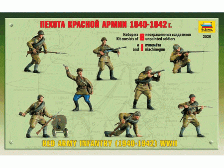 Фото Сборная модель ZVEZDA Пехота красной армии (1940-1942 г.), 1/35 | Инномарт