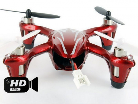 Фото Р/У квадрокоптер Hubsan X4 HD камера 2.4G (красно-серебристый) | Инномарт