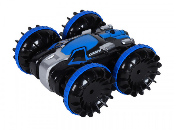 Радиоуправляемый перевертыш-амфибия AUTODRIVE, синий, 4WD, 2.4GHz, переворот, разворот на 360