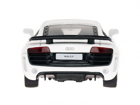 Фото Машина "АВТОПАНОРАМА" Audi R8 GT, белый металлик, 1/43, инерция, в/к 17,5*12,5*6,5 см | Инномарт