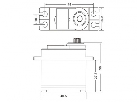 Фото Сервомашинка цифровая JX Servo PDI-6221MG (62г/20.32/0.16/6V) стандартная | Инномарт