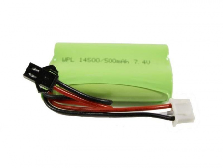 Фото Аккумулятор Li-Ion 500mAh, 7.4V для автомоделей WPL B-14, B-24, C-14, C-24, B-16, B-36 | Инномарт