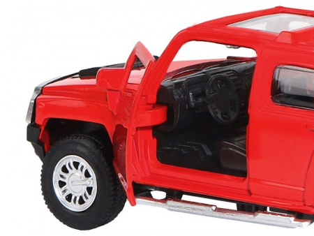 Фото Машина "АВТОПАНОРАМА" Hummer H3, красный, 1/43, инерция, в/к 17,5*12,5*6,5 см | Инномарт
