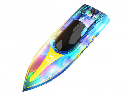 Фото Радиоуправляемый катер Flytec V555 (голубой) с подсветкой 2.4G RTR | Инномарт