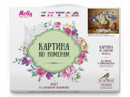 Фото Картина по номерам 40х50 Бузин. Ромашковое настроение (28 цветов) | Инномарт