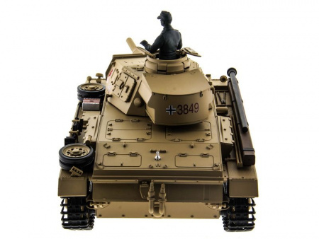 Фото Р/У танк Heng Long 1/16 Panzerkampfwagen III (Германия) 2.4G RTR PRO песочный | Инномарт