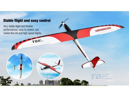 Фото Радиоуправляемый планер Top RC Lightning 2100 (Propeller Power System) 2100мм 2.4G 4-ch LiPo RTF | Инномарт