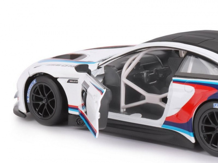 Фото Машина "АВТОПАНОРАМА" BMW M6 GT3, белый, 1/24, свет, звук, в/к 24,5*12,5*10,5 см | Инномарт