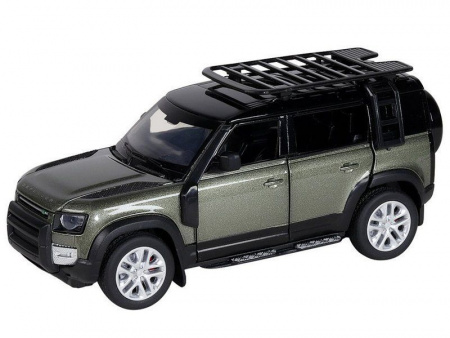 Фото Машина "АВТОПАНОРАМА" Land Rover Defender 110, 1/32, зеленый, свет, звук, в/к 17,5*13,5*9 см | Инномарт