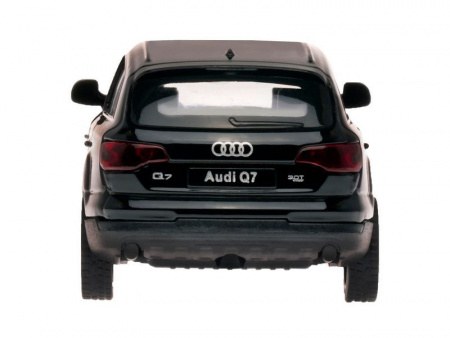 Фото Машина "АВТОПАНОРАМА" Audi Q7, черный, 1/43, инерция, откр. двери, в/к 17,5*12,5*6,5 см | Инномарт