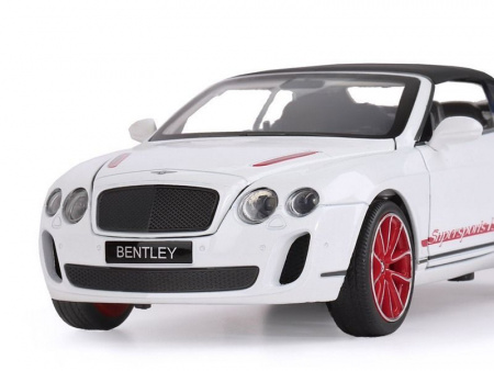 Фото Машина "АВТОПАНОРАМА" Bentley Continental Supersports ISR, белый, 1/24, в/к 24,5*12,5*10,5 см | Инномарт