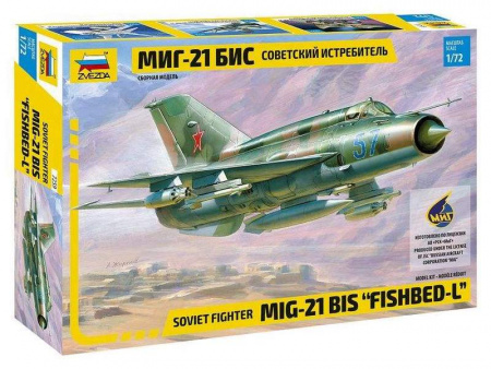 Фото Сборная модель ZVEZDA Советский истребитель МиГ-21БИС, 1/72 | Инномарт