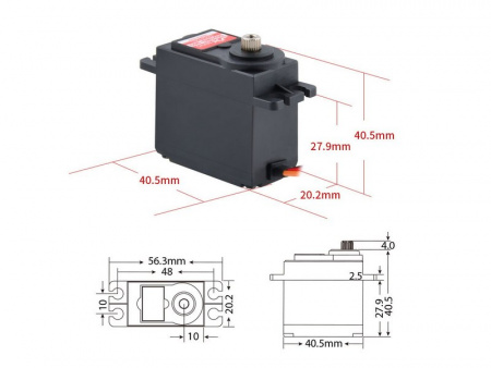 Фото Сервомашинка цифровая JX Servo PDI-5521MG-360 (55.6г/20.32/0.16/6V) стандартная | Инномарт