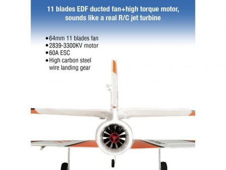 Фото Радиоуправляемый самолет Top RC Jet Star Pro оранжевый 800мм импеллер 64мм 2.4G 4-ch LiPo RTF | Инномарт