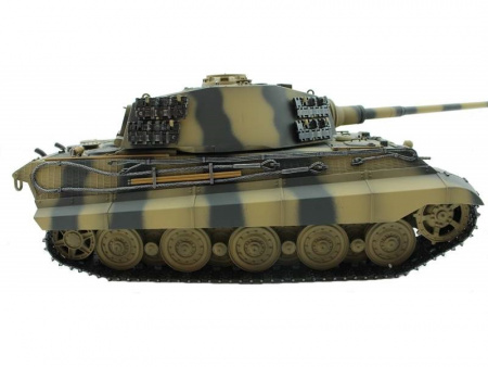 Фото Радиоуправляемый танк Torro King Tiger 1/16, ВВ-пушка, дым, деревянная коробка V3.0 2.4G RTR | Инномарт
