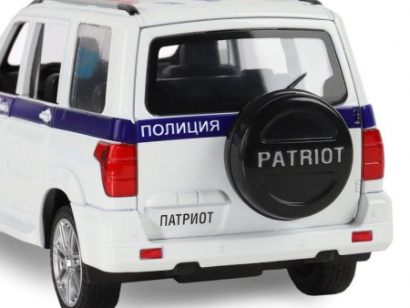 Фото Машина "АВТОПАНОРАМА" УАЗ "PATRIOT" Полиция, 1/26, свет, звук, инерция, в/к 24,5*12,5*10,5 см | Инномарт