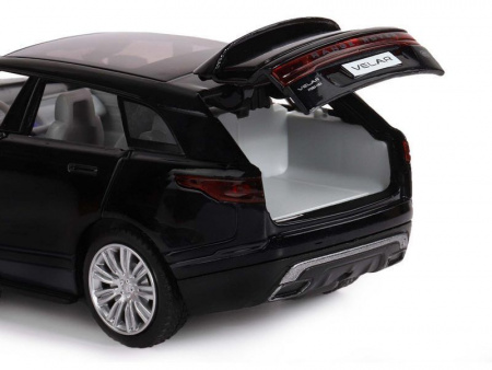 Фото Машина "АВТОПАНОРАМА" Range Rover Velar, черный, 1/32, свет, звук, инерция, в/к 17,5*12,5*6,5 | Инномарт