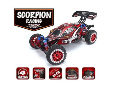 Фото Радиоуправляемая багги Remo Hobby Scorpion Brushless (красная) 4WD 2.4G 1/8 RTR | Инномарт